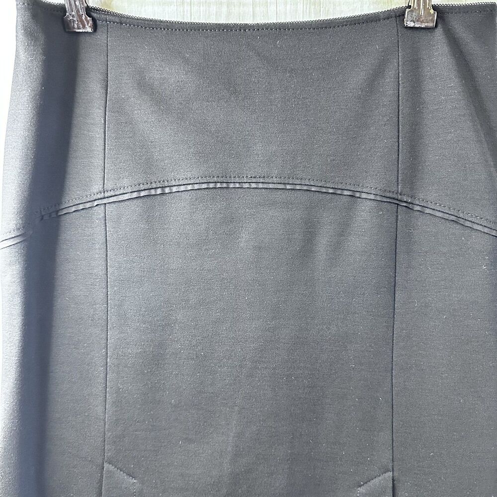 Apriori by Escada Black Stretch Tulle Hem Knee Length Pencil Skirt Sz 8 - Picture 2 of 14